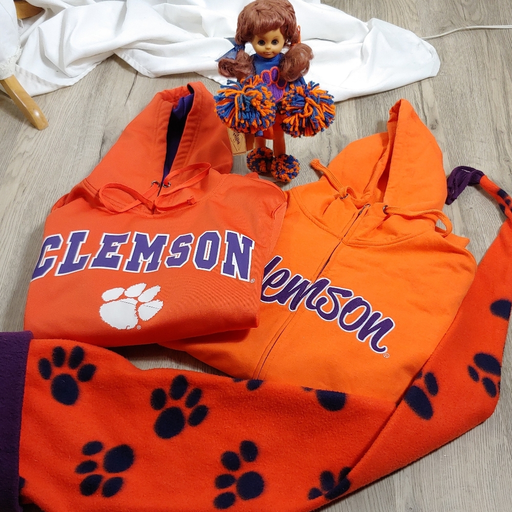 Clemson Tigers family bundle hoodies, hat, doll